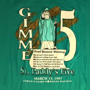 vintage single stitch St Patrick Day t-shirt Irish Runners Blessing 50/50